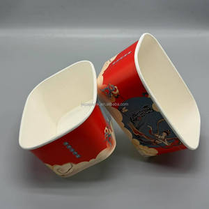 Envase de Papel Kraft para Llevar Comida de 500ml/750ml/1300ml, Recipiente Rectangular para Ensaladas con Tapa - Product Image 4