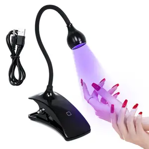 Led Nail Lights Dryer Ultraviolet UV Lamp Mini Flexible Clip-On Desk USB Gel Curing Manicure Pedicure Tools