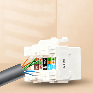 AIPU Cat6 <b>RJ45</b> Unshielded Keystone Jack 180 Degree Green UTP Network Module Punch Down Tool Termination - Product Image 2