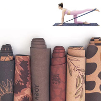 Tapis de yoga ZENJOY pour la remise en forme à domicile, tapis de yoga écologique en caoutchouc naturel pliable pour les voyages avec impression