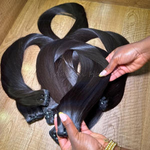 Capelli Umani Vergini Vietnamiti Non Trattati, Lisci, Allineati alla Cuticola, Super Double Drawn, da Singolo Donatore, Senza Doppie Punte - Product Image 2