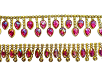 Livraison rapide, garniture en strass en plastique de couleur AB en forme de goutte d'eau, garniture décorative pour vêtements, franges décoratives