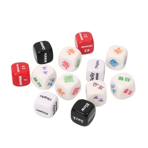 Custom Acrylic 6 Sided <strong>Dice</strong> D10 D12 and <strong>D20</strong> <strong>Dice</strong> Printed - Product Image 1