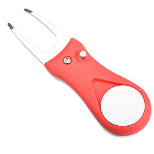 Herramienta de horquilla de reparación de golf verde de dos tonos plegable y emergente con combinación de colores de horquilla - Product Image 3