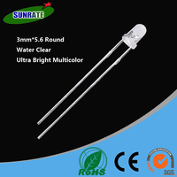 Chapeau plat en paille rond avec diodes Led, 5mm 3mm 5mm, Top plat gratuit échantillon traversant le trou