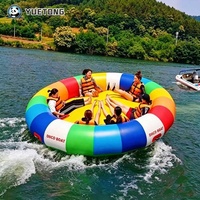 Bateau gonflable rotatif Yuetong Crazy UFO Disco en PVC, tube aquatique tractable pour sports nautiques