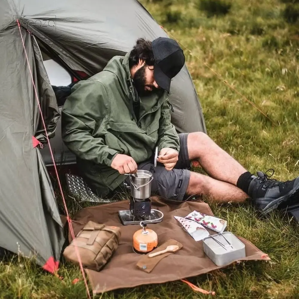 Mumlu tuval zemin matı oturmak Mat su geçirmez kamp piknik