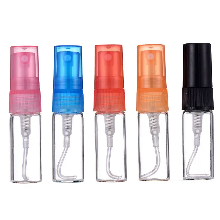 Commercio all'ingrosso 2ml 3ml 5ml 10ml piccolo Spray vuoto riutilizzabile Tester Parfum viaggio sottile bottiglia di profumo campione di vetro