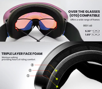 Yijia Optical Lunettes de Ski Design Sans Monture Magnétiques Personnalisables, Masque de Ski et de Snowboard