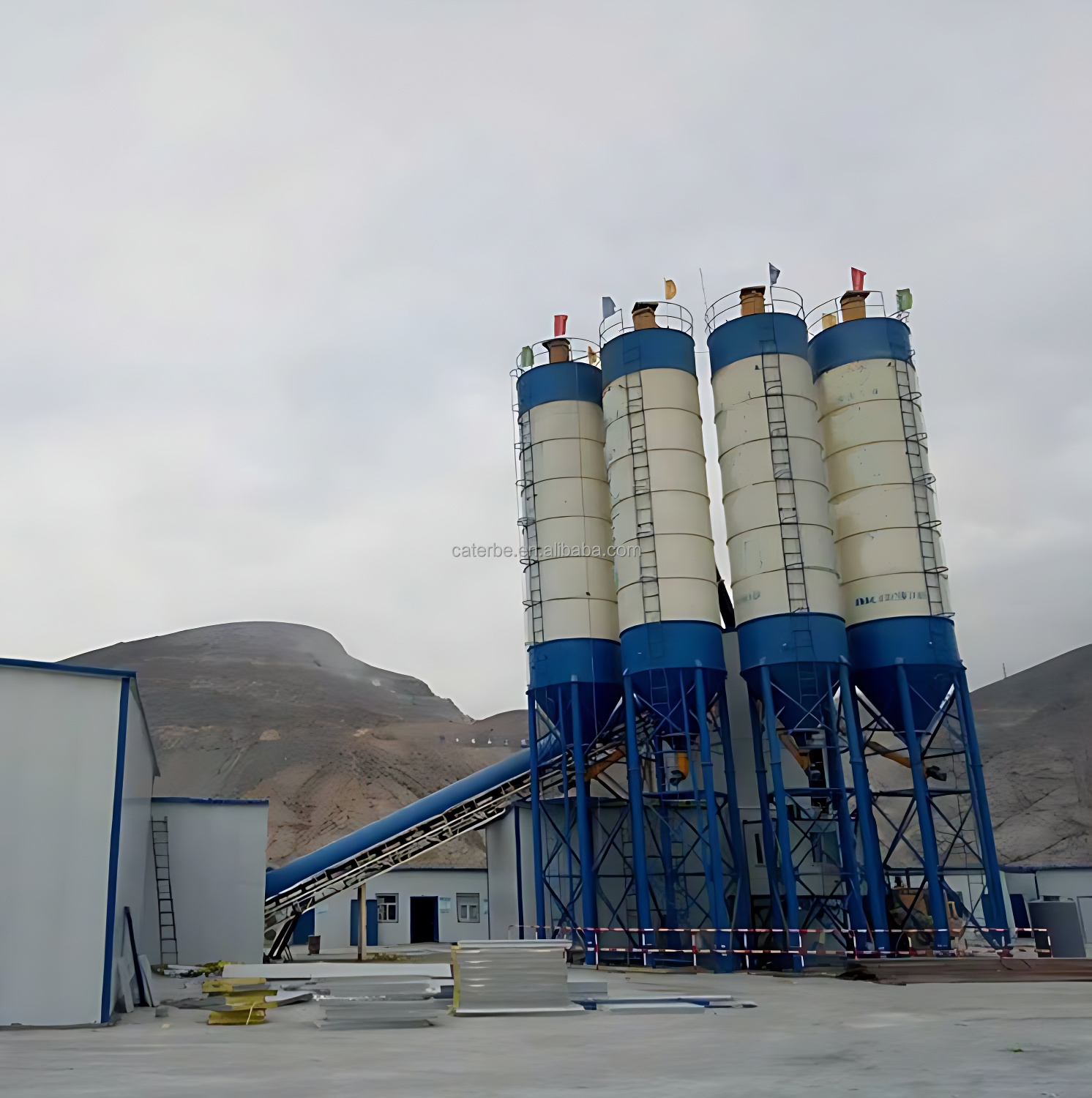 Прямая поставка с фабрики Xuzhou, завод по производству цемента 120 м3/ч, стационарный бетонный завод HZS120VG