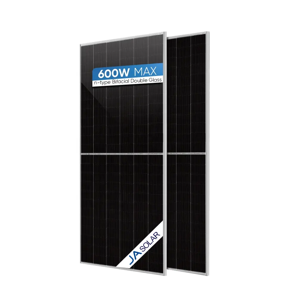 Paneles solares de nivel 1 Mono Half Cells JA JAM72D40 Módulo fotovoltaico bifacial Half Cut 580W 590W 600W Panneaux Solaires
