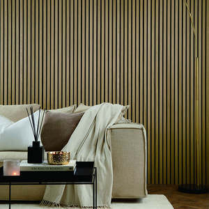 Paneles Acústicos Modernos de Madera Natural, Revestimiento de Madera Sustituto, Impermeable, 90% de Reducción de Ruido, para Sala de Estar, Dormitorio, Hotel - Product Image 3