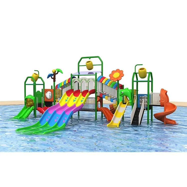 Çocuk su parkı ekipmanları açık oyun alanı metal boru plastik slayt su çocuklar için slayt parkı