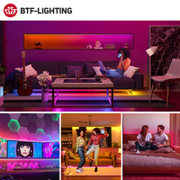 BTF LIGHTING Titik Putus Sinyal Transmisi Kontinu Verliche Fleksibel Addressable Dual Data TM1934 Ws2818 Ws2815 LED Strip