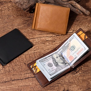 Genuine Leather Slim RFID Bifold Card Holder Secure Visa Credit Card Wallet Anti-Theft Business Card Purse Clamp Money - Product Image 5