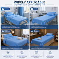 Ensemble de linge de lit jetable pour hôtel : Housse de couette, drap et taie d'oreiller non tissés – Fourniture directe usine pour l'hôtellerie