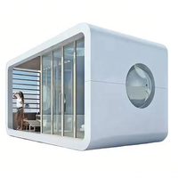 Capsule spatiale préfabriquée de luxe, directement de l'usine, en acier léger, modulaire, portable, type Apple Cabin, étanche, pour glamping, hôtel ou complexe hôtelier