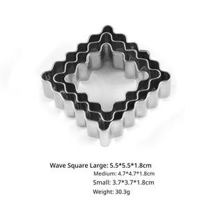 Juego de Cortadores de Galletas de Acero Inoxidable de Tres Piezas de Primera Calidad <span class=keywords><strong>para</strong></span> Reposteros Caseros, Incluye Formas de Círculo, Corazón y Estrella - Product Image 3