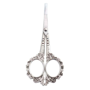 Tijeras para cutículas de acero inoxidable, hoja recta, herramienta para recortar cejas, nariz y pestañas, 2 uds. - Product Image 1