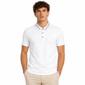 <span class=keywords><strong>Polo</strong></span> Bianca a Maniche Corte 300gsm con Logo Personalizzato ODM, Stile e Lavorazione di Qualità per Sport e Tempo Libero - Product Image 1