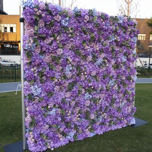 Customized for Wedding Plastic Panel White Rose Cloth Artificial Decorative Flower Wall <strong>Floral</strong> Backdrop Flower Wall 3d - Product Image 2
