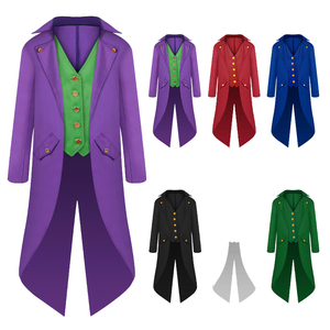 Costume de queue-de-pie steampunk Renaissance pour enfants, coton/polyester, <span class=keywords><strong>film</strong></span> télévisé, médiéval, pirate, vampire, veste victorienne - Product Image 1