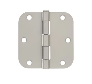 Charnières de <span class=keywords><strong>porte</strong></span> 3-1/<span class=keywords><strong>2</strong></span> "X 3.5 pouces, 5/8 rayons Charnières en nickel brossé Résistance à la corrosion Symétrie bilatérale Charnière carrée - Product Image 1