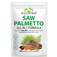 SOLOTREE Custom LOGO Saw Palmetto Softgels 300 stuks 4000mg Equivalent Voedingssupplement voor Mannen Urineweg Gezondheid Ondersteuning