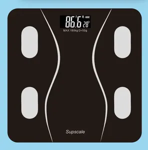 Balança eletrônica inteligente de peso, aplicativo de pesagem eletrônica para gordura corporal humana, balança inteligente com bluetooth, display digital para LCD, produto de grande venda