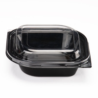 Boîte d'emballage carrée transparente en plastique PET jetable extra-épaisse modèle West Point 433 pour pêches