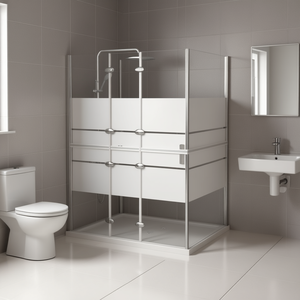 Mampara de Ducha Plegable de 47.2x55.1 Pulgadas con Marco, Diseño Rectangular Minimalista para Espacios Pequeños, Cabina de Ducha Compacta - Product Image 2