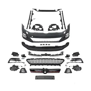 KSEEK 자동차 부품 ABS 앞 범퍼 사이드 스커트 리어 립 그릴 번호판 VW 골프 7 을 7.5GTI 로 업그레이드