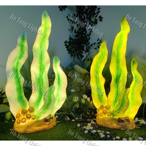 Marine Coral Fiberglass Lights with Seagrass for Theme Parks Hotels Resorts and Coastal Attraction Display Projects - Product Image 4