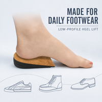 Rehausseurs de talon réglables en hauteur, coussinets de talon en EVA à quatre couches, inserts de chaussures courts pour hommes, femmes, unisexe