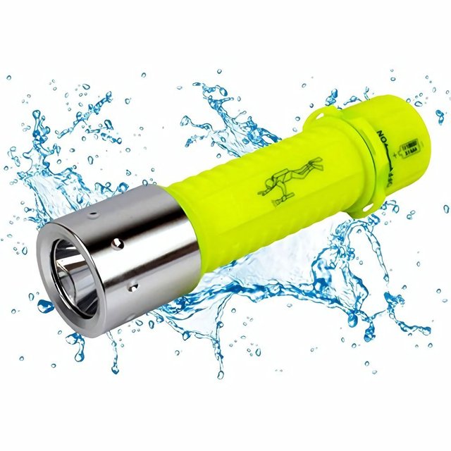 High Power T6 XML AAA Battery ABS Plastic Body Waterproof IP68 Torch Rechargeable T6 LED Diving Flashlight