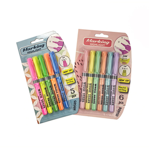 Conjunto de resaltador de triple uso de punta única para tarjetas de idioma Estudio de vocabulario - Product Image 1