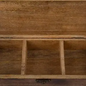 Scatola da tè decorativa in legno organizzatore cassapanca porta contenitore Rack con 3 grandi vani portaoggetti per varietà assortite