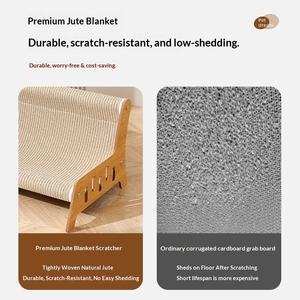 Griffoir pour <span class=keywords><strong>chat</strong></span> en bois MDF robuste, avec couverture en jute, lit-lounge surélevé et durable pour plusieurs chats - Product Image 5