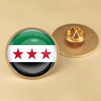 Épingles en métal de drapeau de pays du monde en gros patriotique drapeau de la Syrie épinglette drapeau national personnalisé épingle d'insigne en métal émaillé syrien
