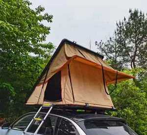 Tenda da tetto per auto con guscio rigido a triangolo in alluminio tenda da tetto per auto SUV da campeggio tenda da tetto per camion con copertura rigida in vendita