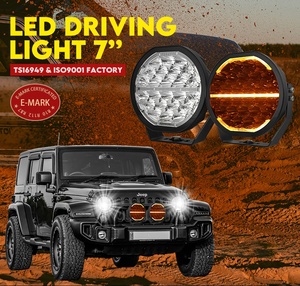 <span class=keywords><strong>ECE</strong></span> <span class=keywords><strong>R112</strong></span> 7 Zoll Runde LED-Fahrlichter mit Bernsteinfarbenem Tagfahrlicht, Hochintensiver Spotstrahl für LKWs & Geländefahrzeuge, IP68 Wasserdicht - Product Image 6