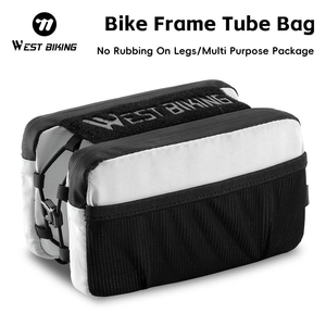 Bolsa para Tubo Superior de Bicicleta WEST BIKING, Sin Frotamiento en las Piernas, Bolsa de Bicicleta Duradera, Multifuncional, de Liberación Rápida - Product Image 5