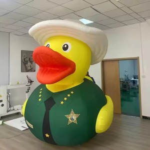 Khuyến mại quảng cáo khổng lồ <span class=keywords><strong>Inflatable</strong></span> vịt bóng 5m màu vàng hồ bơi với biểu tượng tùy chỉnh không thấm nước - Product Image 2