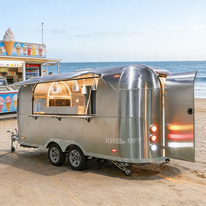 Camion de restauration mobile en acier inoxydable, remorque de vente de snacks et boissons, avec caractéristiques anti-rouille, idéal pour les glaces et les événements. - Product Image 4