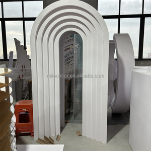 JINDA Event <strong>Decoration</strong> Supplies White <strong>Arch</strong> Backdrop Panel Round <strong>Arch</strong> Backdrop Stand Wedding - Product Image 5