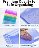Enveloppes en polyéthylène transparentes A6, pochette de classement avec poche pour étiquette, enveloppes pour argent liquide, fournitures scolaires et de bureau pour enseignants