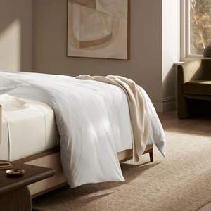 Set Copripiumino in <span class=keywords><strong>Flanella</strong></span> King/Cal King Bianco Lussuoso 100% Cotone Organico 1 Copripiumino 2 Federe Ecologico Morbido e Caldo - Product Image 2