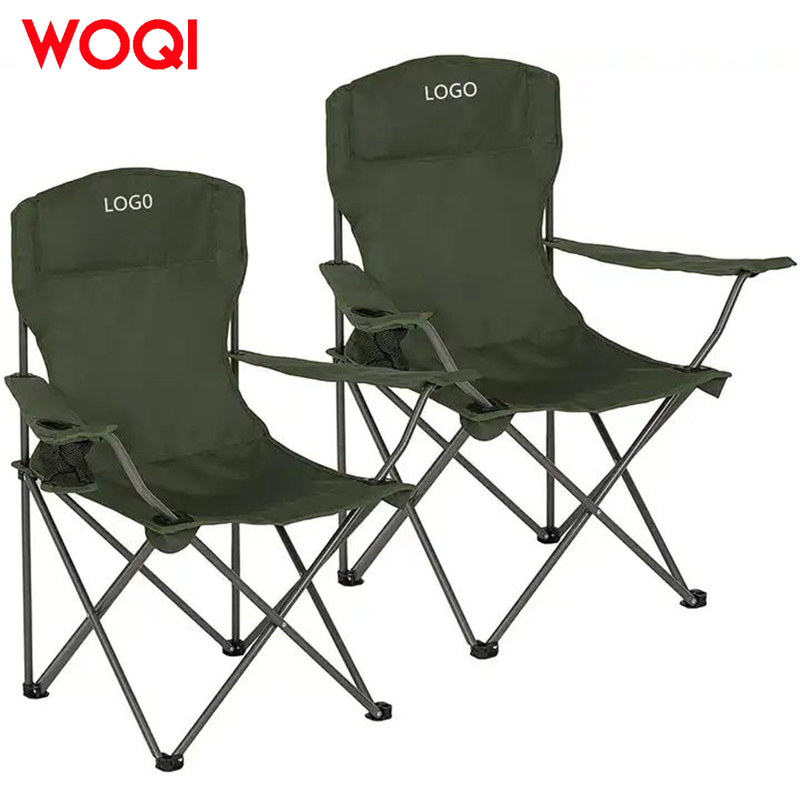WOQI Green Metal Camping Chair with