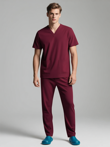 ANNO Nuovo Elegante Set di Camici Medici Antibatterici Personalizzati a Maniche Corte Unisex per Uso Ospedaliero e Odontoiatrico - Product Image 2