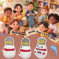 Cadeau de remerciement pour les enseignants à l'occasion de Pâques, décoration de bureau en coton crocheté à rayures en forme de phare, panier de Pâques artisanal